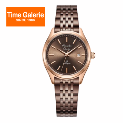 Alexandre Christie ALCW1040LDBROBO Brown Dial Stainless Steel Analog Women Watch